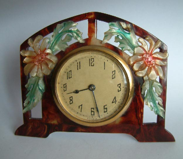 1930's French celluloid clock in good working order